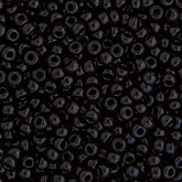 15/0 Miyuki Seed Beads Black Opaque #0401